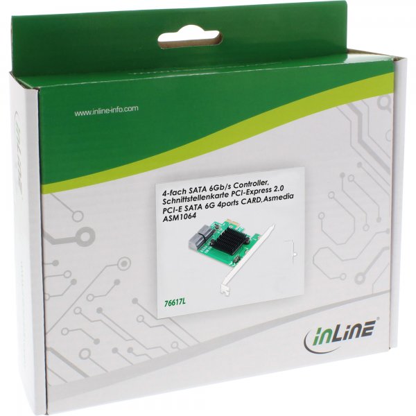 InLine Scheda di interfaccia - controller 4x SATA 6Gb/s - PCIe 2.0 (PCI-Express)