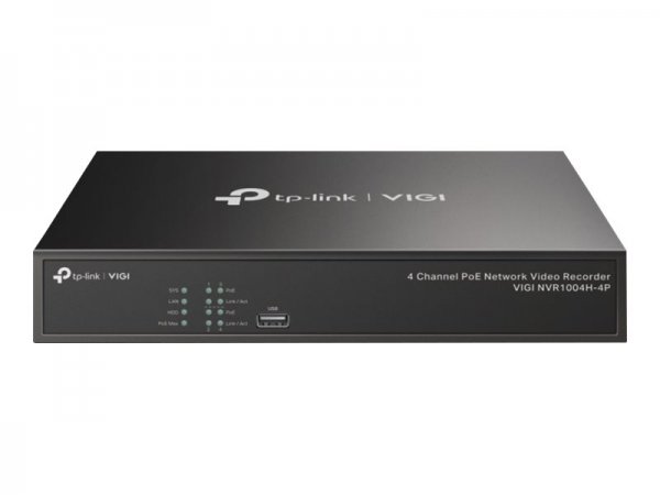 TP-LINK VIGI NVR1004H-4P - 4 canali - 3840 x 2160 Pixel - 720p - 1080p - 2160p - 3840x2160,1920x1080