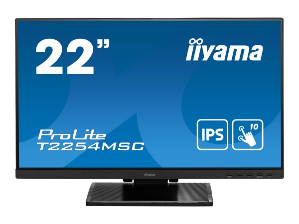 Iiyama ProLite T2254MSC-B1AG - 54,6 cm (21.5") - 1920 x 1080 Pixel - Full HD - LED - 4 ms - Nero