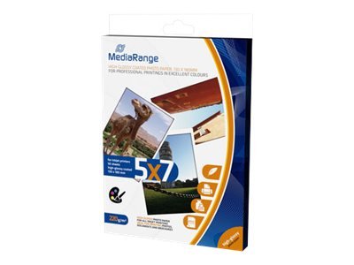 MEDIARANGE MRINK114 - Lucida - 220 g/m² - Bianco - 50 fogli - 130 mm - 180 mm