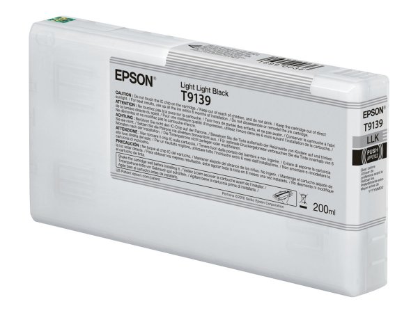 Epson T9139 Light Light Black Ink Cartridge (200ml) - Resa standard - Inchiostro a base di pigmento