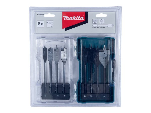 Makita E-08698 Flachfräsbohrer-Set 8 Teile