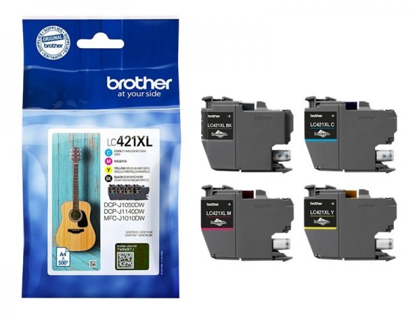 Brother LC-421XLVAL - Resa elevata (XL) - 500 pagine - 500 pagine - 4 pz - Confezione multipla