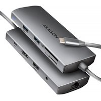 AXAGON HMC-8HLSA USB-C 3.2 Gen 1 Multiport-Hub 3x USB-A+ 4K/60Hz HDMI+ SD/microSD