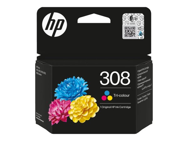 HP Ink 308 Tri-color Original Ink Cart - Originale - Cartuccia di inchiostro