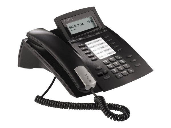 AGFEO ST 22 - IP Phone - Nero - Cornetta cablata - Scrivania/Parete - 2 linee - 1000 voci