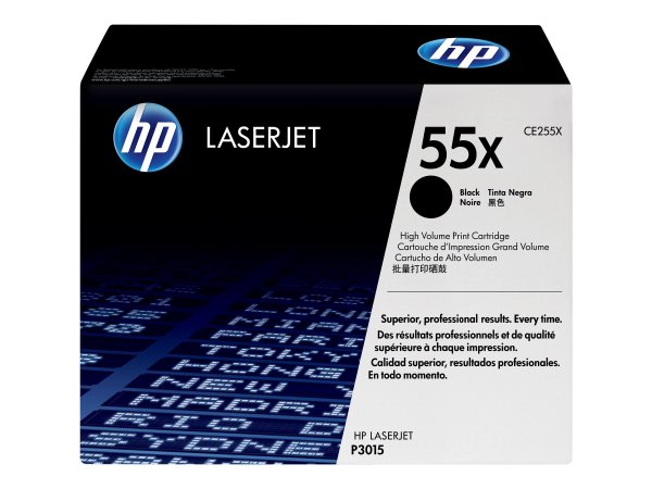 HP 55X - Hohe Ergiebigkeit - Schwarz - Original - LaserJet - Tonerpatrone (CE255X)