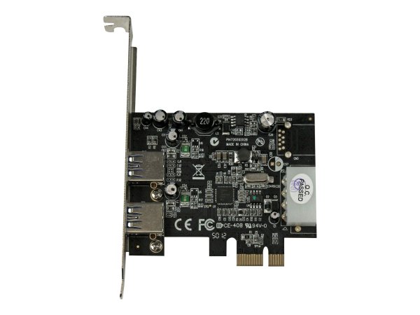 StarTech.com Adattatore scheda SuperSpeed USB 3.0 con 2 porte PCI Express (PCIe) con UASP - Alimenta