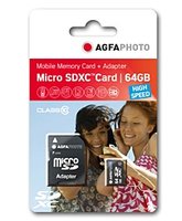 AgfaPhoto 64GB MicroSDXC - 64 GB - MicroSDXC - Classe 10 - Nero