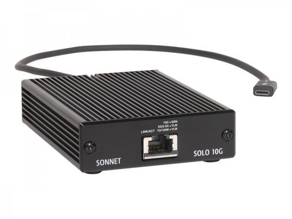 Sonnet SOLO10G-TB3 - Cablato - Thunderbolt 3 - Ethernet - 10000 Mbit/s - Nero