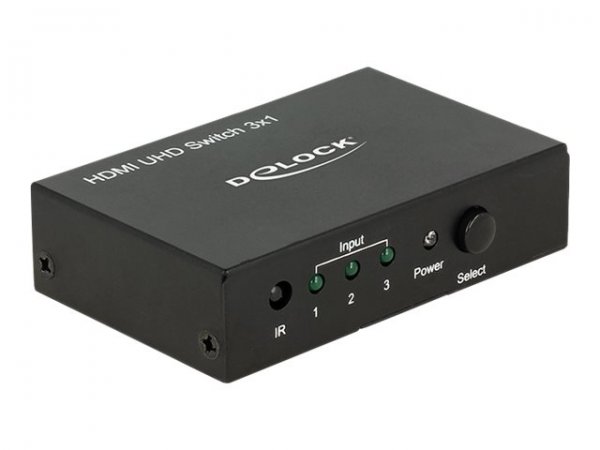 Delock 18683 - HDMI - Metallo - Nero - 18 Gbit/s - 600 MHz - 3840 x 2160 Pixel