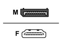 Helos Adapterkabel DisplayPort Stecker/HDMI Buchse PREMIUM 4K silber - Cavo - Digitale/display/video