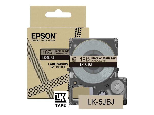 Epson LK-5JBJ - Beige - Nero - Trasferimento termico - Opaco - LabelWorks LW-C410 - 1,8 cm