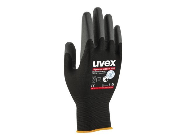 UVEX Arbeitsschutz 60038 - Guanti da officina - Nero - Adulto - Adulto - Unisex - Protezione contro