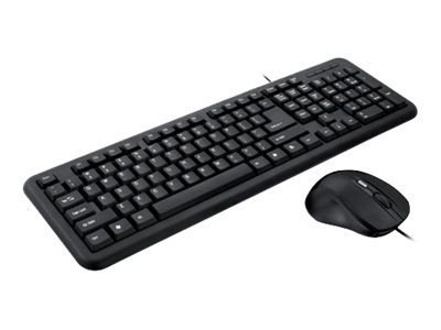 iBOX OFFICE KIT II - Full-size (100%) - Cablato - USB - QWERTY - Nero - Mouse incluso