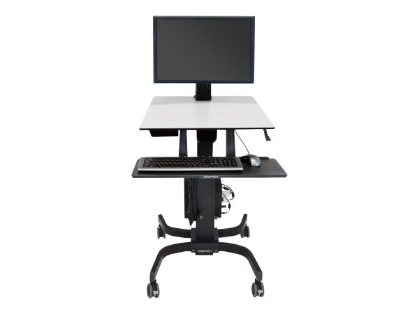 Ergotron WorkFit-C - Single HD Sit-Stand Workstation - Carrello multimediale - Nero - Grigio - 12,7