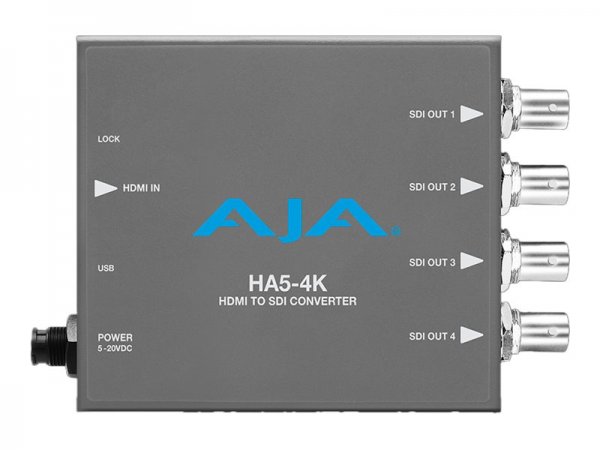 AJA HA5-4K - Convertitore video attivo - Grigio - 4096 x 2160 - - - 480i - 480p - 576i - 576p - 720p