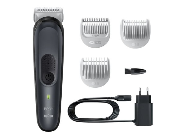 Braun BodyGroomer BG3340 Rifinitore Corpo - CA/Batteria - Nero - Grigio