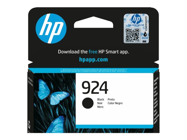 HP 924 Black EN/FR/IT/PT/ES Original Ink Cartridge - Originale - Cartuccia di inchiostro