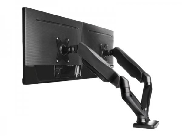 ICY BOX IB-MS304-T - Stand (2 articulating arms, 2 VESA adapters, desk clamp base, grommet-mount bas