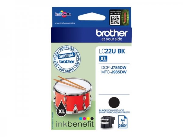 Brother LC-22UBK - Resa elevata (XL) - Inchiostro a base di pigmento - 2400 pagine