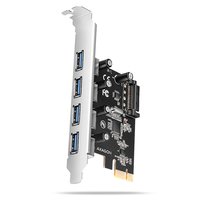 AXAGON PCEU-430RS Erweiterungskarte PCIe 4.0 x1 4x USB 3.0 - schwarz - PCI-Express - 5000 Mbps