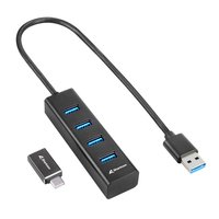 Sharkoon Shark 4-Port USB 3.2 Gen 1 Alu Hub bk