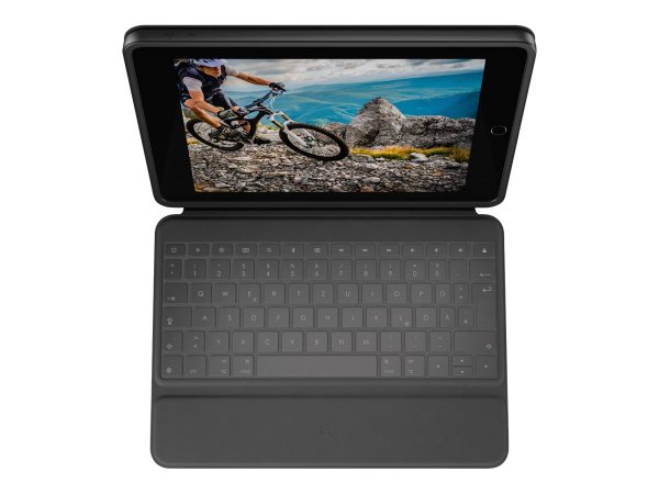 Logitech Rugged Folio - QWERTZ - Svizzere - 1,8 cm - 1,2 mm - Apple - iPad (7th Gen)