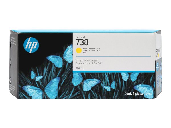 HP 738 300-ml Yellow DesignJet Ink - Cartuccia di inchiostro - Giallo