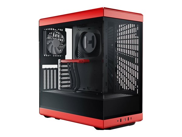 HYTE Y40 Midi Tower Tempered Glass - schwarz/rot - Midi/minitower - ATX