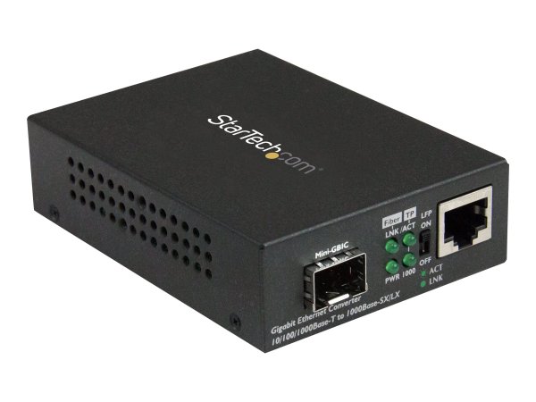 StarTech.com Convertitore multimediale Gigabit Ethernet a Fibra con slot SFP aperto 10/100/1000 - 10