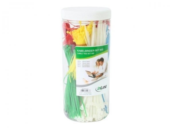 InLine Fascette stringicavo varie misure e colori - Include pinza - Set da 800pz