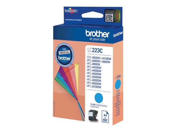 Brother LC223C - 550 pagine - 1 pz - Confezione singola