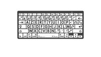 Logickeyboard XL-Print Black on White - Mini - Wireless - RF senza fili + Bluetooth - Tasto con mecc