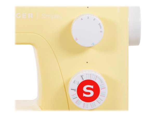 VSM SINGER Simple 3223Y - Giallo - Macchina da cucire semiautomatica - Cucito - 4 tempi - Manopola -