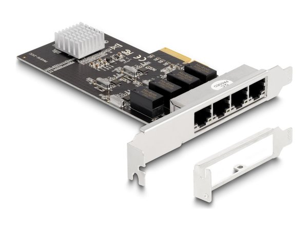 Delock Scheda PCI Express x4 per 4 x RJ45 Gigabit LAN - PCIe - RJ-45 - PCIe 2.0 - Argento - PC - Win