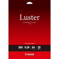 Canon Carta fotografica Luster PRO LU-101 A4 - 20 fogli - Satinata - 260 g/m² - Bianco - 260 µm - 10