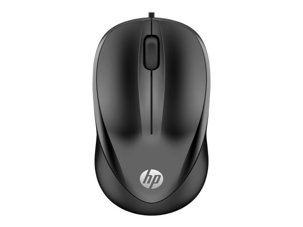 HP Wired Mouse 1000 - Ambidestro - USB tipo A - 1200 DPI - Nero