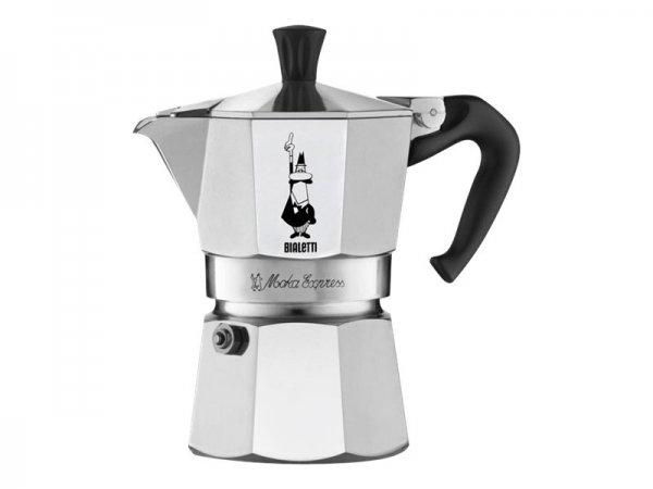 Bialetti Moka Express - Mokka-Kanne - 0,2 l - Aluminium - Schwarz - Aluminium - 3 Tassen - Moka Expr