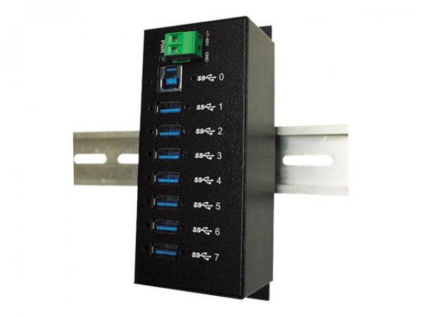 Exsys EX-1187HMVS - USB 3.2 Gen 1 (3.1 Gen 1) Type-A - 5000 Mbit/s - Nero - Metallo - CE / FCC / RoH