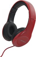 ESPERANZA EH138R - Cuffie - Padiglione auricolare - MUSICA - Nero - Rosso - 3 m - Cablato