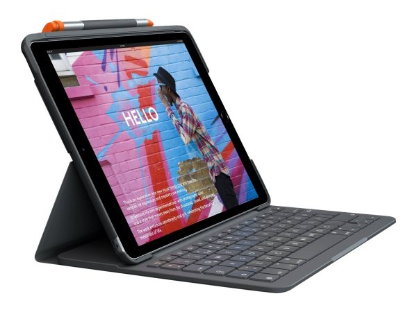 Logitech Slim Folio - QWERTY - Danese - Finlandese - Norvegese - Svedese - 1,8 cm - 1 mm - Apple - i