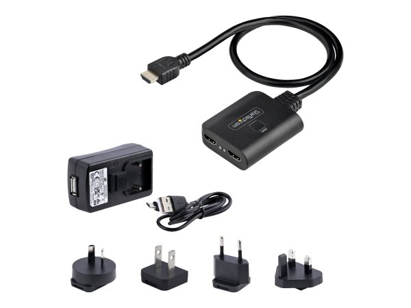 StarTech.com Splitter HDMI 4K a 2 Porte - Sdoppiatore Video HDMI 2.0 4K 60Hz con 1 Ingresso e 2 Usci