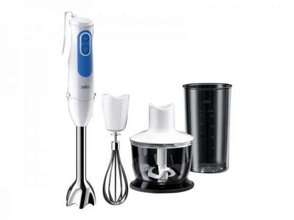 Braun MQ3035WH Sauce - Frullatore ad immersione - 0,6 L - Funzione pulsante - 700 W - Blu - Bianco