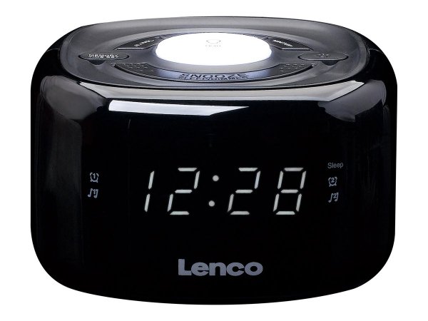 Lenco CR-12BK - Orologio - Digitale - FM - LED - 1,52 cm (0.6") - Nero