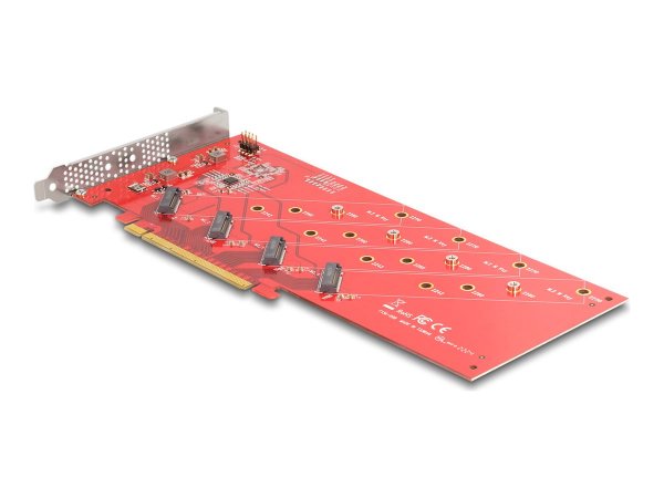 Delock PCI Express x16 Karte zu 4 x intern NVMe M.2 Key M110